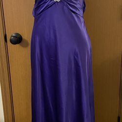 F.I.E.S.T.A Purple “Satin” Rhinestone Dress