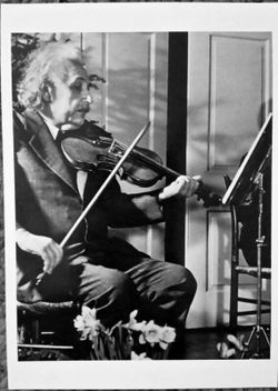 Postcards - Albert Einstein - Violin - Nostalgic