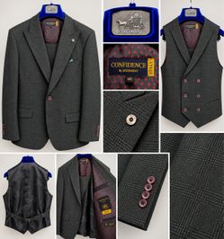 Confidence by Statement Italy Three-Piece Suit 44R