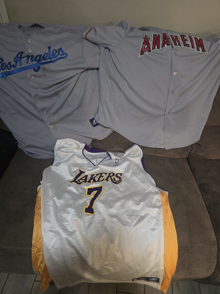 DODGERS, ANGELS ANAHEIM, LAKERS SHIRTS
