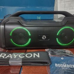 RAYCON BOOM BOX POWER SPEAKER WATERPROOF RECHARGEABLE POWER BANK 