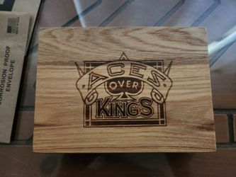 Wood Cased Marlboro Playing Cards