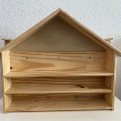 Handcrafted Wooden House – Artisan-Made | Versatile Display & Storage