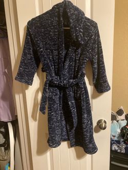 Kids Navy Blue Belted Robe