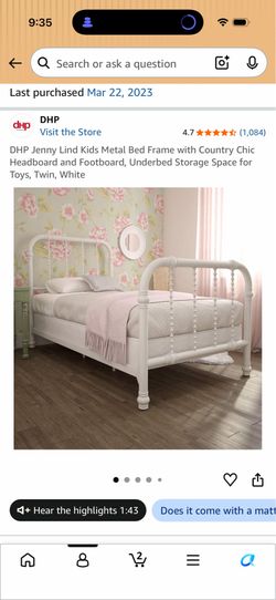 Twin bed frame and box spring