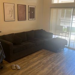 Couch: Charcoal L, Linen