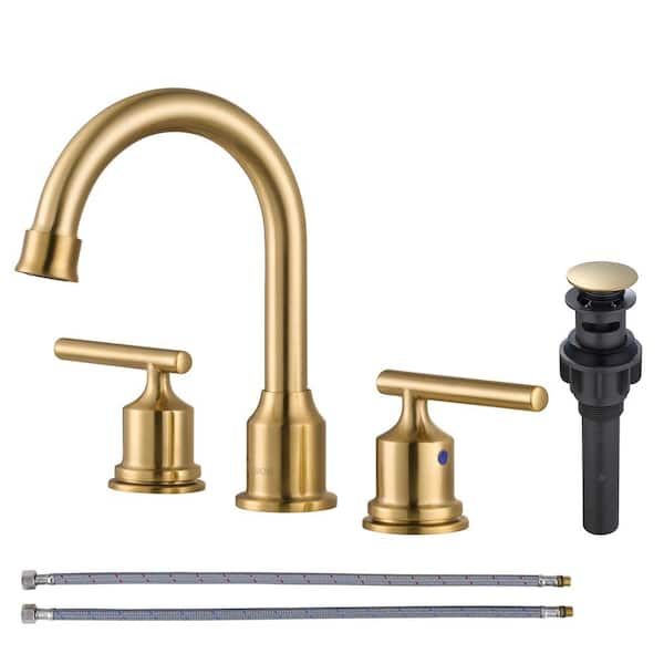 8 in. Widespread Double-Handle Bathroom Faucet : $77.64