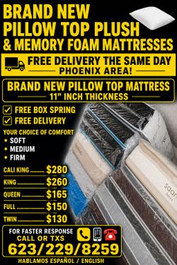 11 inch new mattress with box spring included