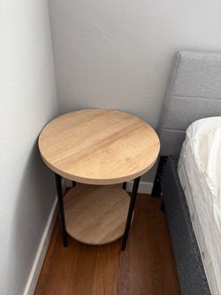 Two identical side tables