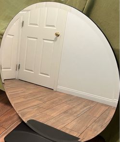 Round Beveled Mirror, Vintage-36” Dia.