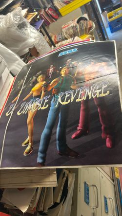 Sega Zombie Revenge Arcade Cabinet Stickers 