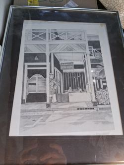 Signed, Numbered sketch of the historic Old Whalers Grog Shoppe, famous bar located at Lahaina, Maui, Hawaii. by artist Wm. Parsons. $50.