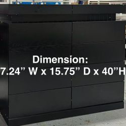 🥨8 Drawer Dresser with & Power Outlet, Top can be stretched Dresser for Bedroom with LED Light, Modern Chest of Drawer Double Wide Drawers Organizer 