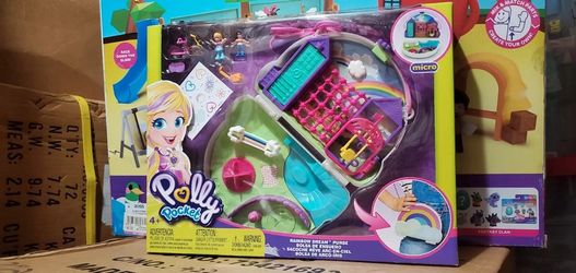Mattel Polly Pocket Rainbow Dream Purse Playset Micro Figures GKJ65 NIB New