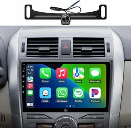 Car Stereo Radio Toyota Corolla 2009-2013, Apple CarPlay Android Auto, Bluetooth, 9” Touch Screen Head Units, Backup Camera