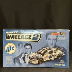 ACTION Rusty Wallace 02 Miller Lite Elvis Presley legendary 25 ACTION 10th anniversary 124 scale stock car limited edition 2002 Ford racing 