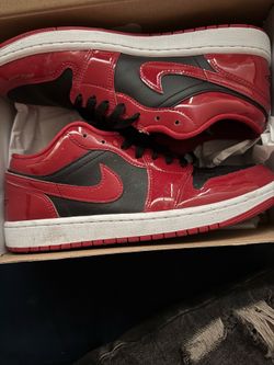 Jordan red and black and white size 10