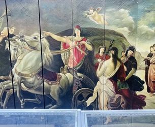 6 ft. Tall Canvas Room Divider 6 Panel Oil Painting