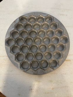 Vintage Aluminum Pelmeni Maker, Soviet Ravioli Mold, Kitchen Decor