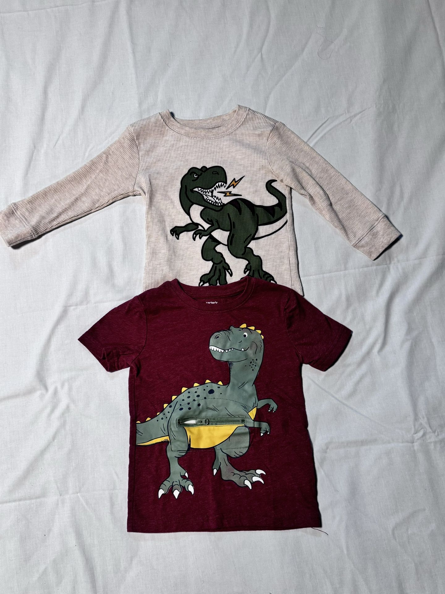 Dinosaur Short And Long Sleeve Shirts Boys Size 2T