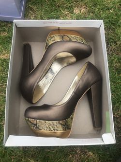 Metallic heels