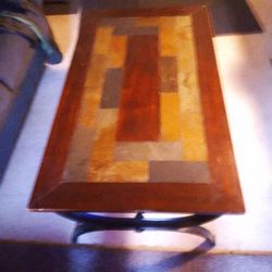 Medium Brown Rectangular Coffee Table