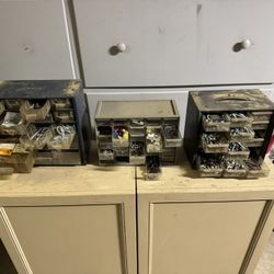 Box of Nuts Bolts Gadgets Etc. $10 Each Or $25 For All 3. 