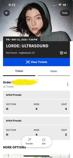 LORDE Section H Fri May 15