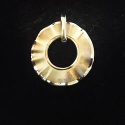 40mm x 34mm Solid Sterling Silver 14k Gold "CHARLES GARNIER" of Paris Pendant. Made in Peru. MINT!