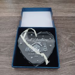 Heart ❤️ Crystal Christmas Ornament
