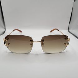 Cartier Rimless Glasses(Brown)