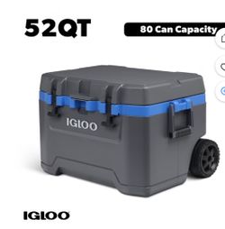 Igloo 52 qt Overland ice chest cooler with wheels