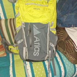 NEW ATLAS ATHLETE  CAMERA BACKPACK  - PADDED,  SLOTTED, VERSATILE YELLOW AND GREY. PRICE ON-LINE $250. - I  SALE FOR $180. FIRM PRICE 
