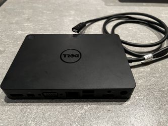 Dell WD15 USB C Docking Station, USB-C Double Displays or Single 4K Display Docking Station with MiniDP, HDMI and VGA for Dell USB C Laptops (