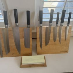 12 Piece Japanese Steel Knive Set 