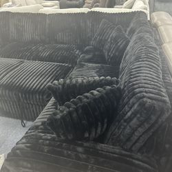 New Custom Corduroy Sectionals With Storage And Pull Out Bed