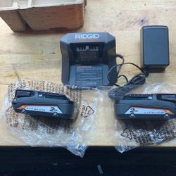Ridgid 18v Batteries And Charger