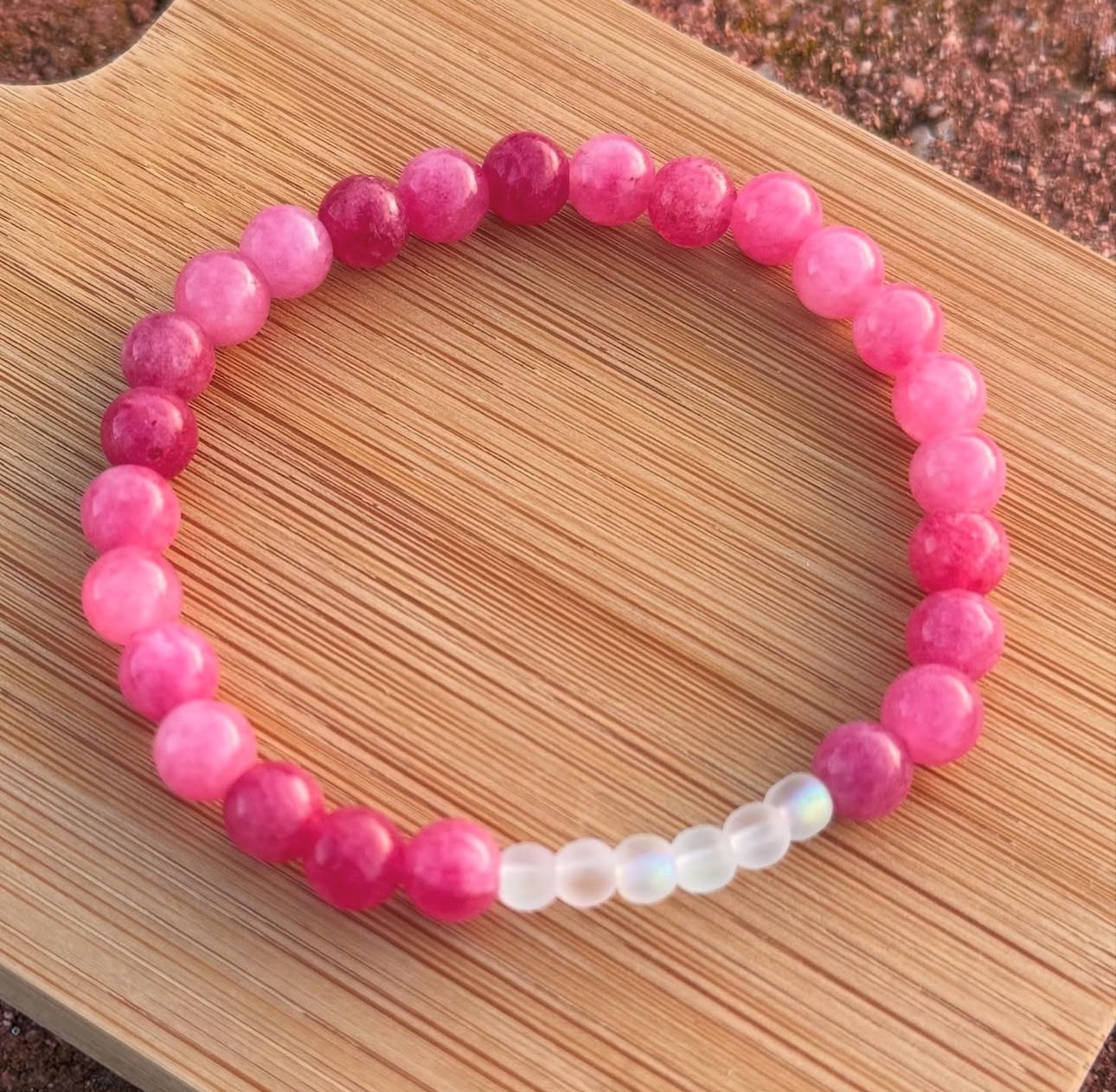 Gorgeous Rhodonite and Moonstone Bracelet