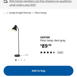 FLOOR LAMP - GREY - Great Shape- IKEA