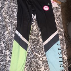Brand New Girls Leggings By Justice Size Medium (10)