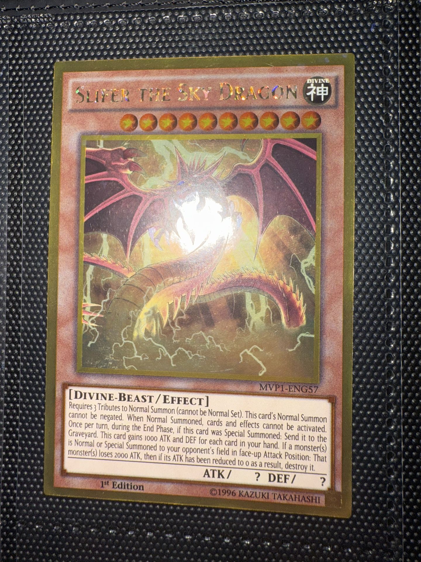 Gold Rare Slifer The Sky Dragon