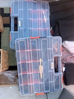 Plastic Parts Organizer Cases with Hardware