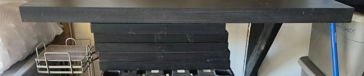 Black wall shelves