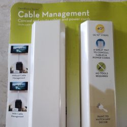 New Cable Management  White Cover For Cables /Chords