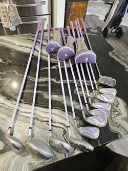 Golf clubs with Bag Boy golf bag