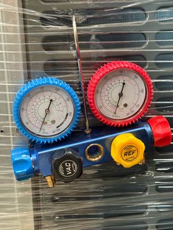 HVAC ac service 4 way manifold gauge for refrigerant Freon gas r22 r134a r410a