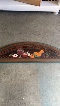 Wood Carved WALL DECOR, LIVE WELL, LAUGH OFTEN, LOVE DEEPlY