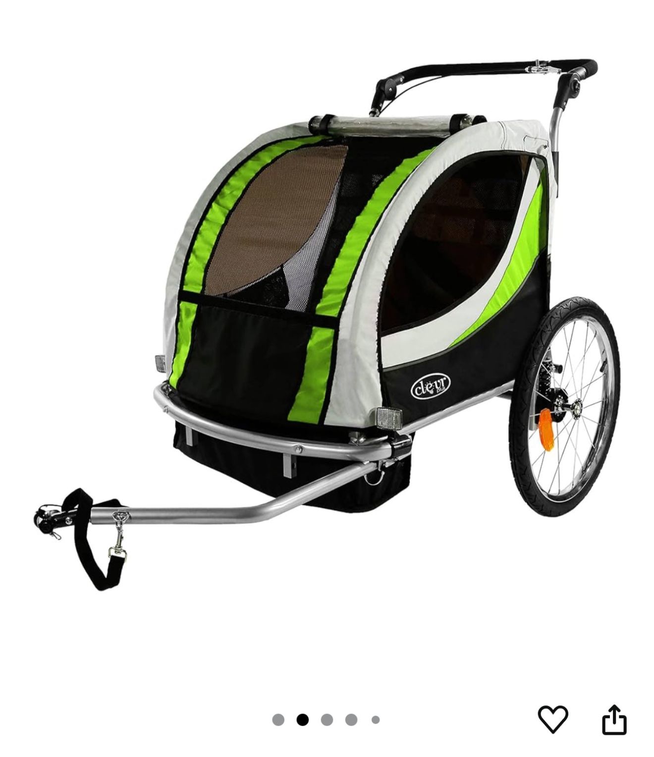 3 And 1 double seat, stroller, and bike trailer