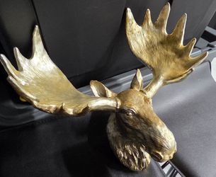 Faux Taxidermy Moose Head Wall Mount - Wall Decor