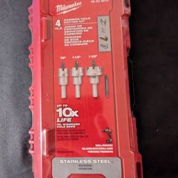 Milwaukee 4pc Carbide Hole Cutter Kit 